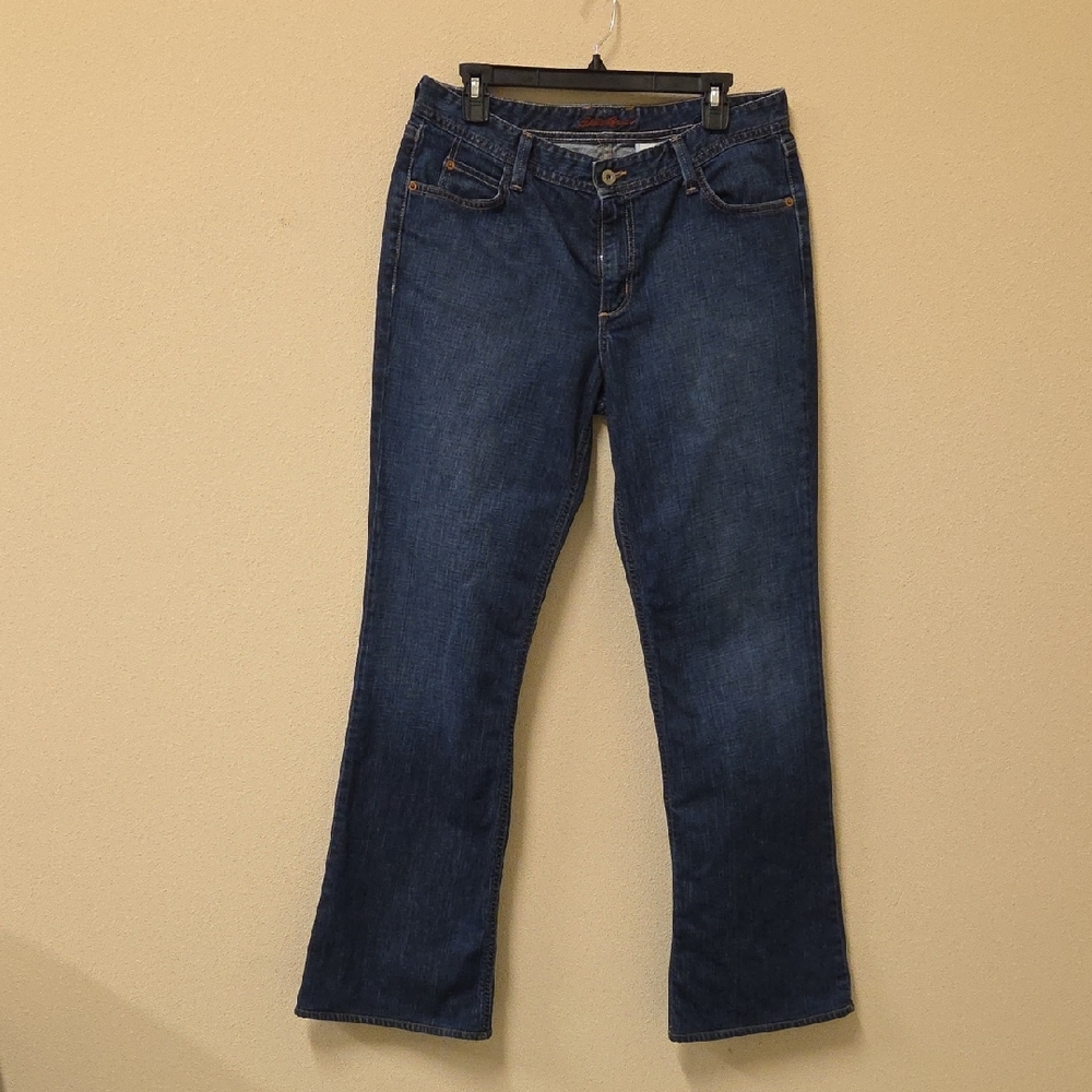 Eddie Bauer Y2K Vintage Women's Indigo Boot Cut Wide Leg Jeans Size 12L